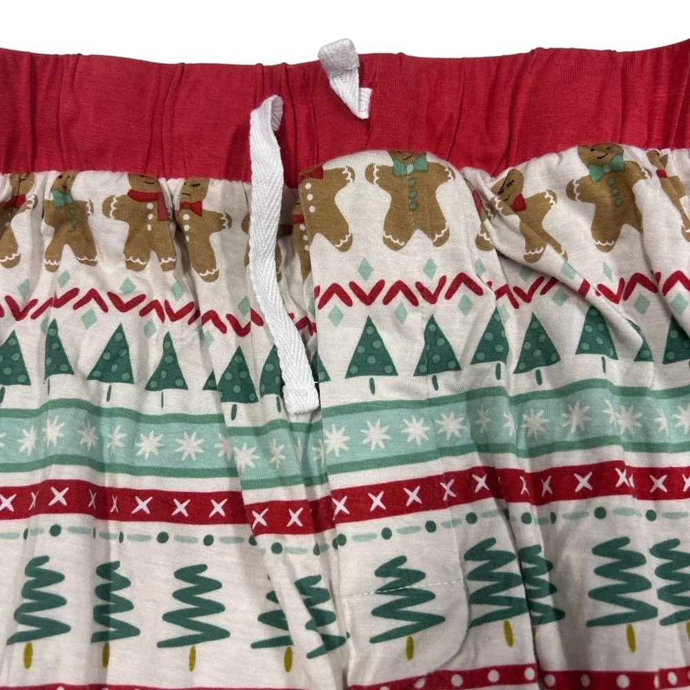 Little Sleepies Women's Medium Pajama Pants Fair Isle Christmas Gingerbread